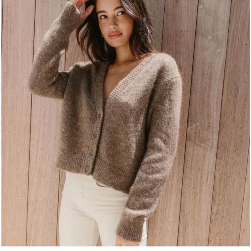 Jenni Kayne Boyfriend Cardigan in Driftwood sz M